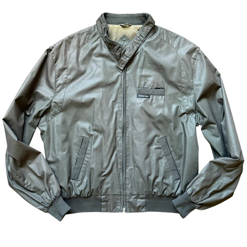 Members Only Vintage Bomber Jacket Dark Olive Size 44 Men’s